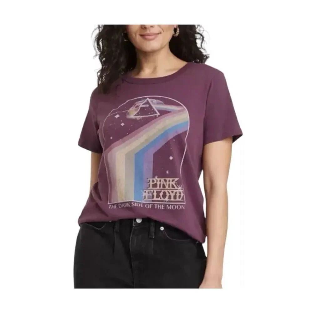 Womens Pink Floyd Dark Side of the Moon Concert Tee Shirt - Sz S